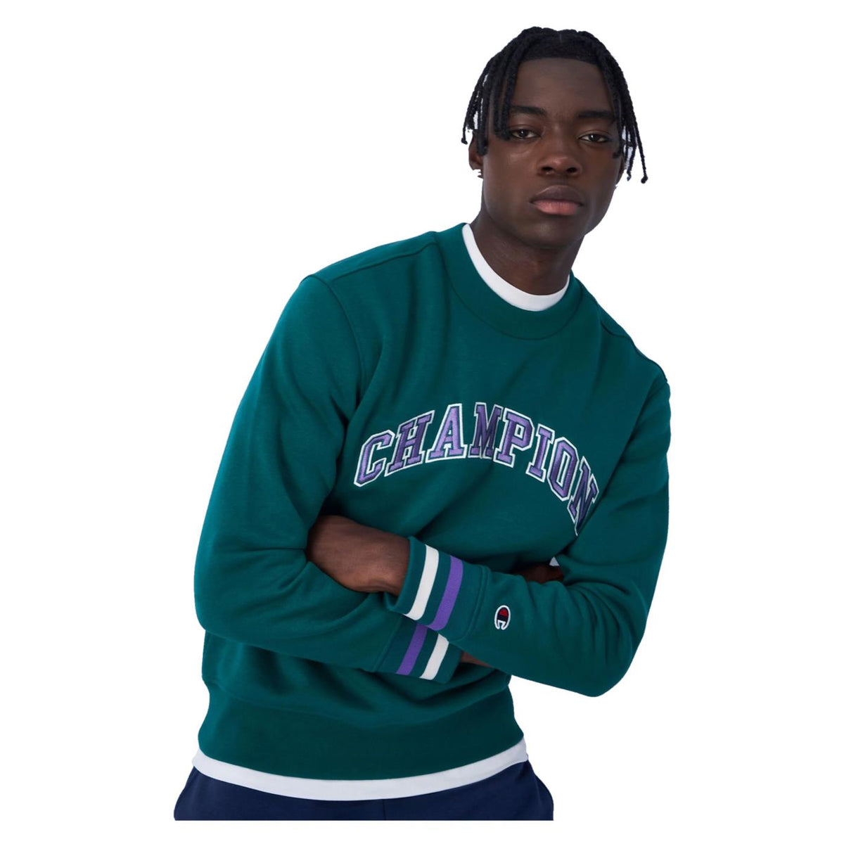 CHAMPION CREWNECK SWEATSHIRT - Verde - vista 4