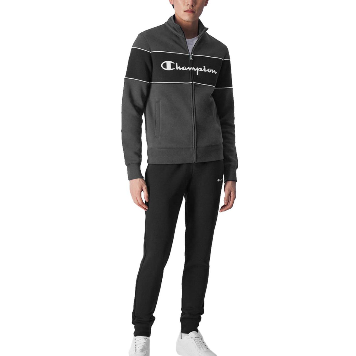 CHAMPION FULL ZIP SUIT - Grigio scuro - vista 2