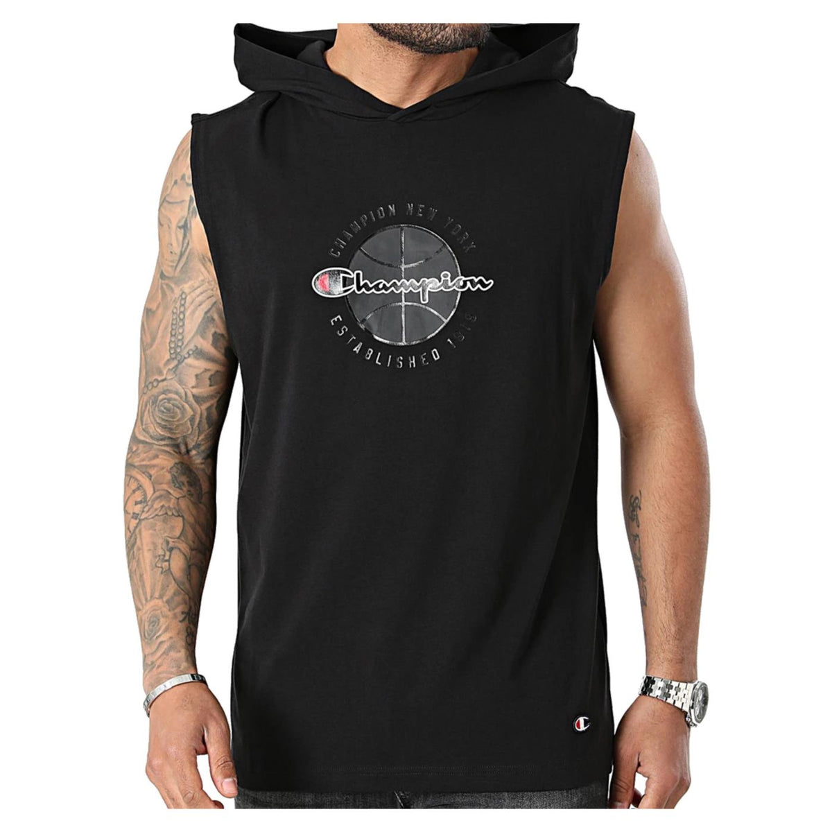 CHAMPION SLEEVELESS HOODED T-SHIRT - seconda immagine