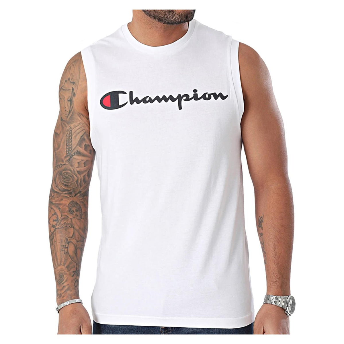 CHAMPION SLEEVELESS CREWNECK TEE - seconda immagine