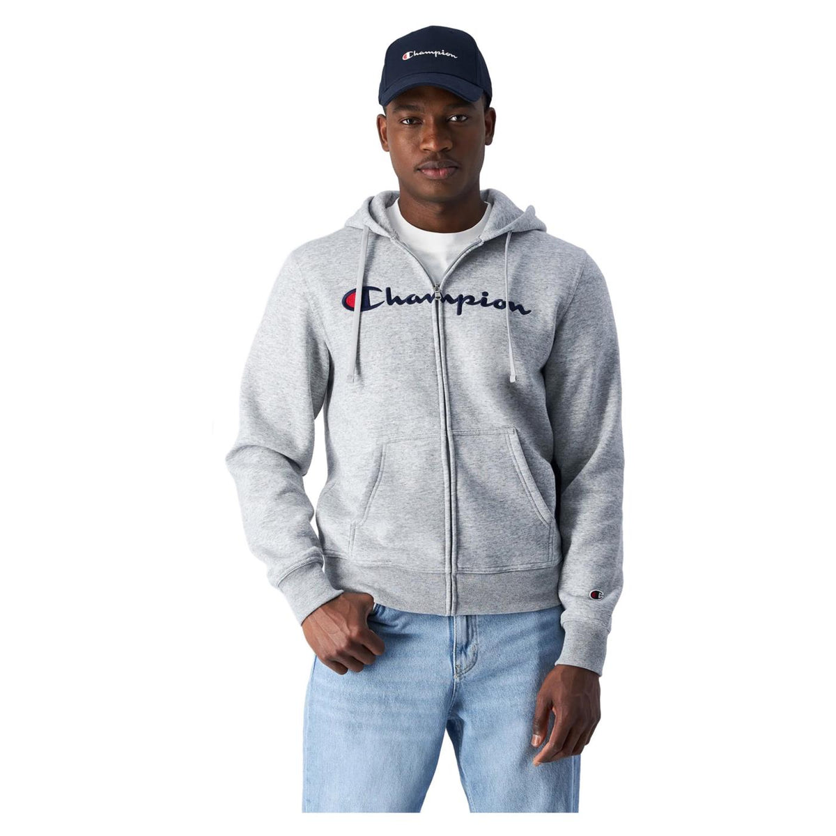 CHAMPION HOODED FZ SWEATSHIRT