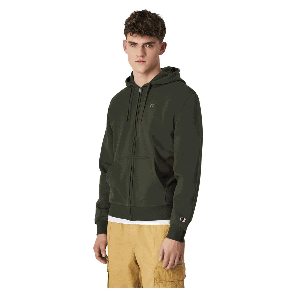 CHAMPION HOODED FZ SWEATSHIRT