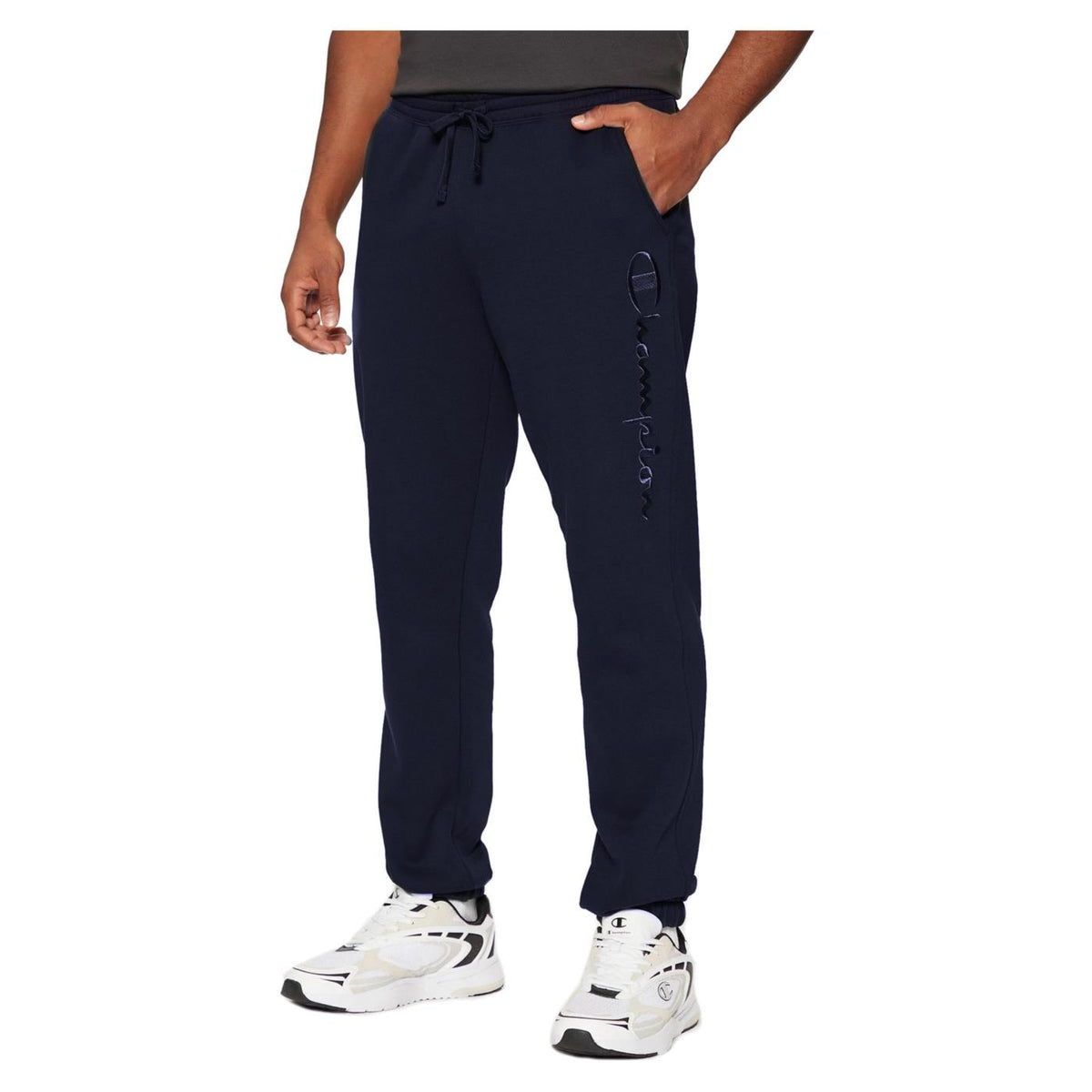 CHAMPION ELASTIC CUFF PANTS - Blu - immagine principale