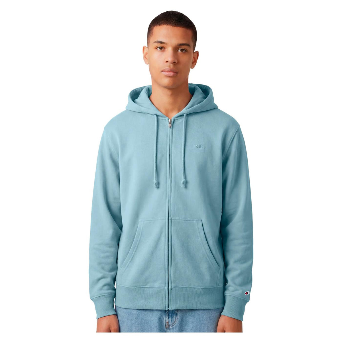 CHAMPION M HOODED FZ SWEATSHIRT - Azzurro - immagine principale