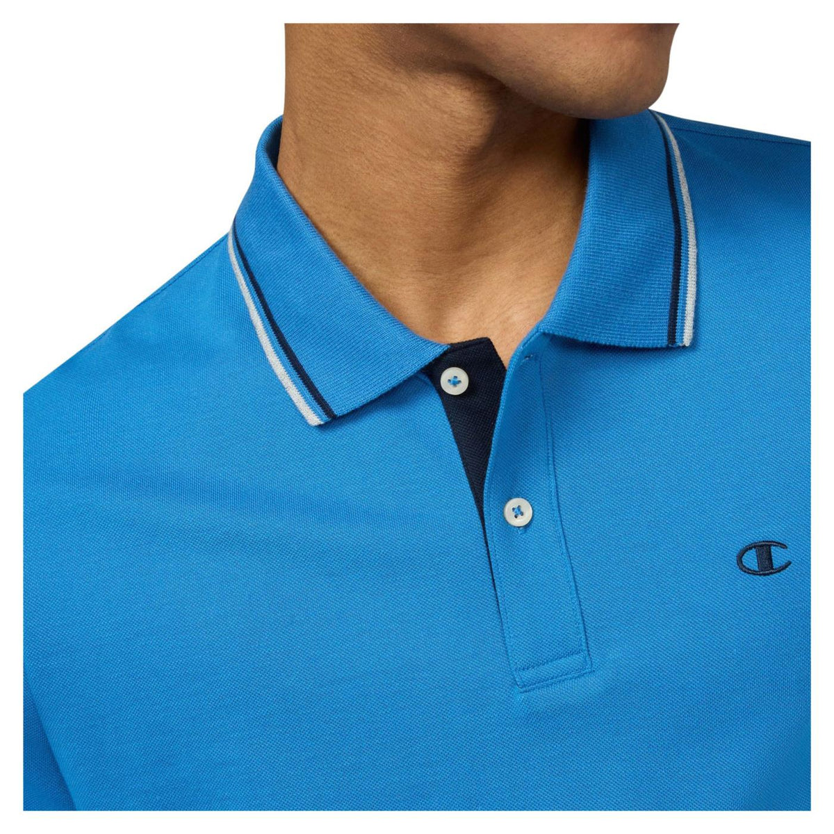 CHAMPION M POLO SHORT SLEEVE - Azzurro - vista 3