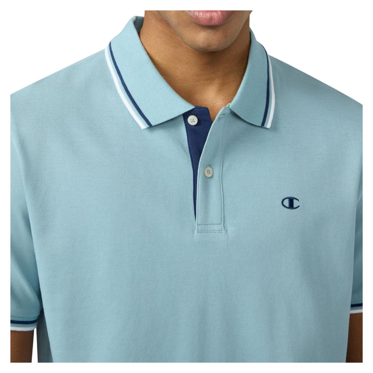 CHAMPION M POLO SHORT SLEEVE - Azzurro - vista 3