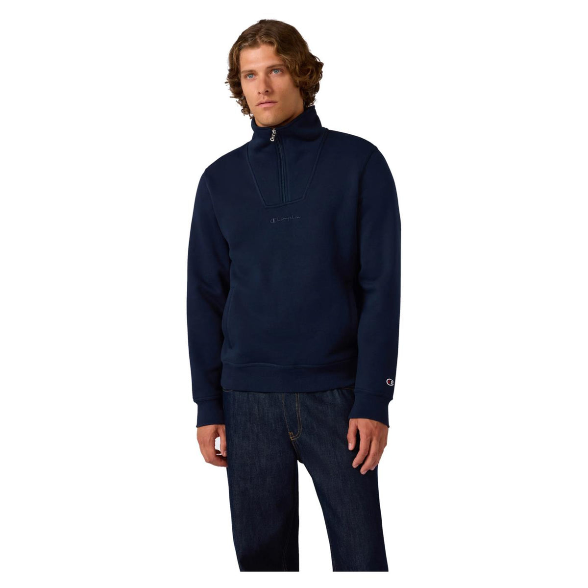 CHAMPION HALF ZIP SWEATSHIRT - Blu - immagine principale