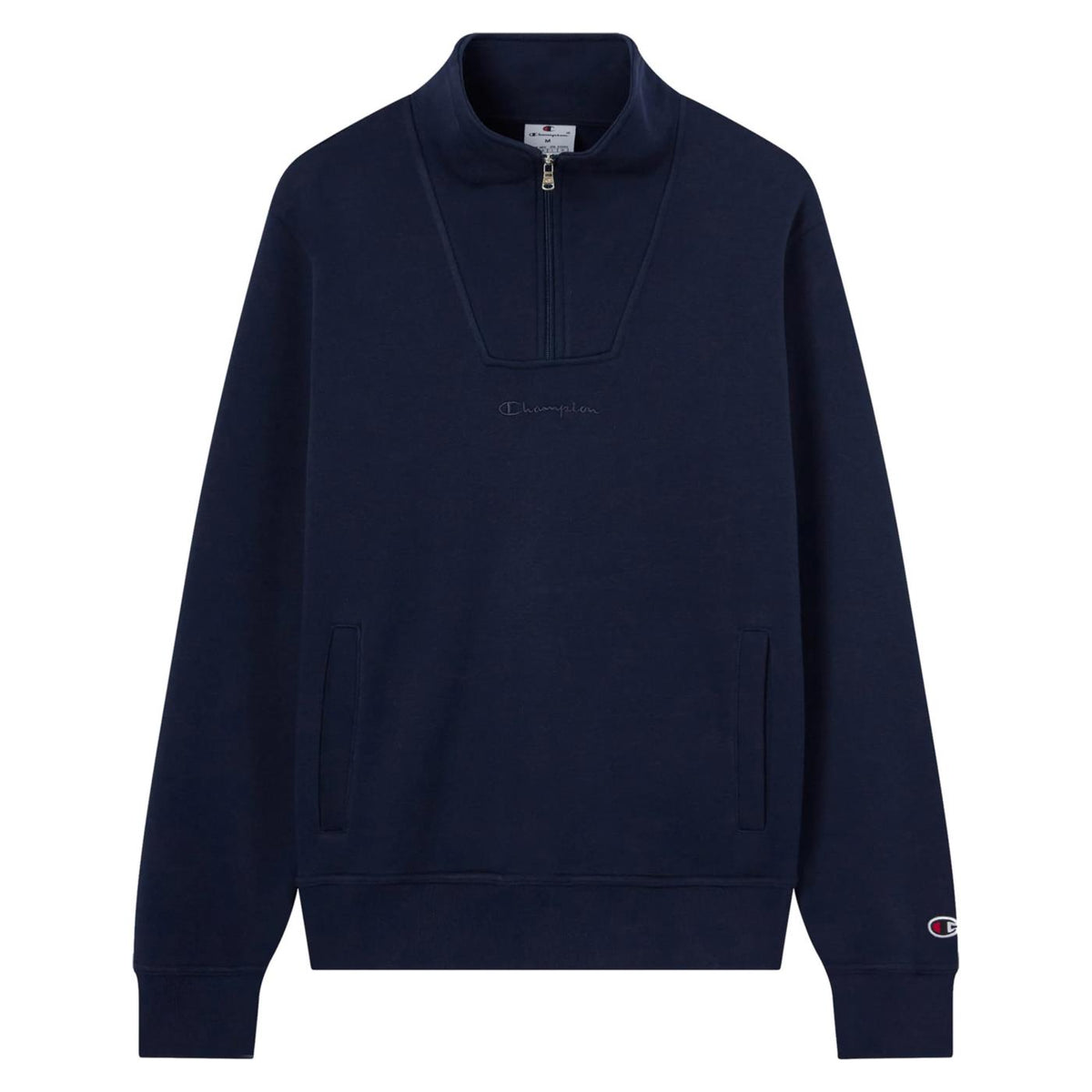 CHAMPION HALF ZIP SWEATSHIRT - Blu - vista 3