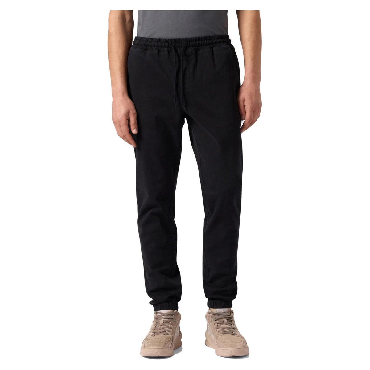 CHAMPION WOVEN ELASTIC CUFF PANTS - Nero - vista 2