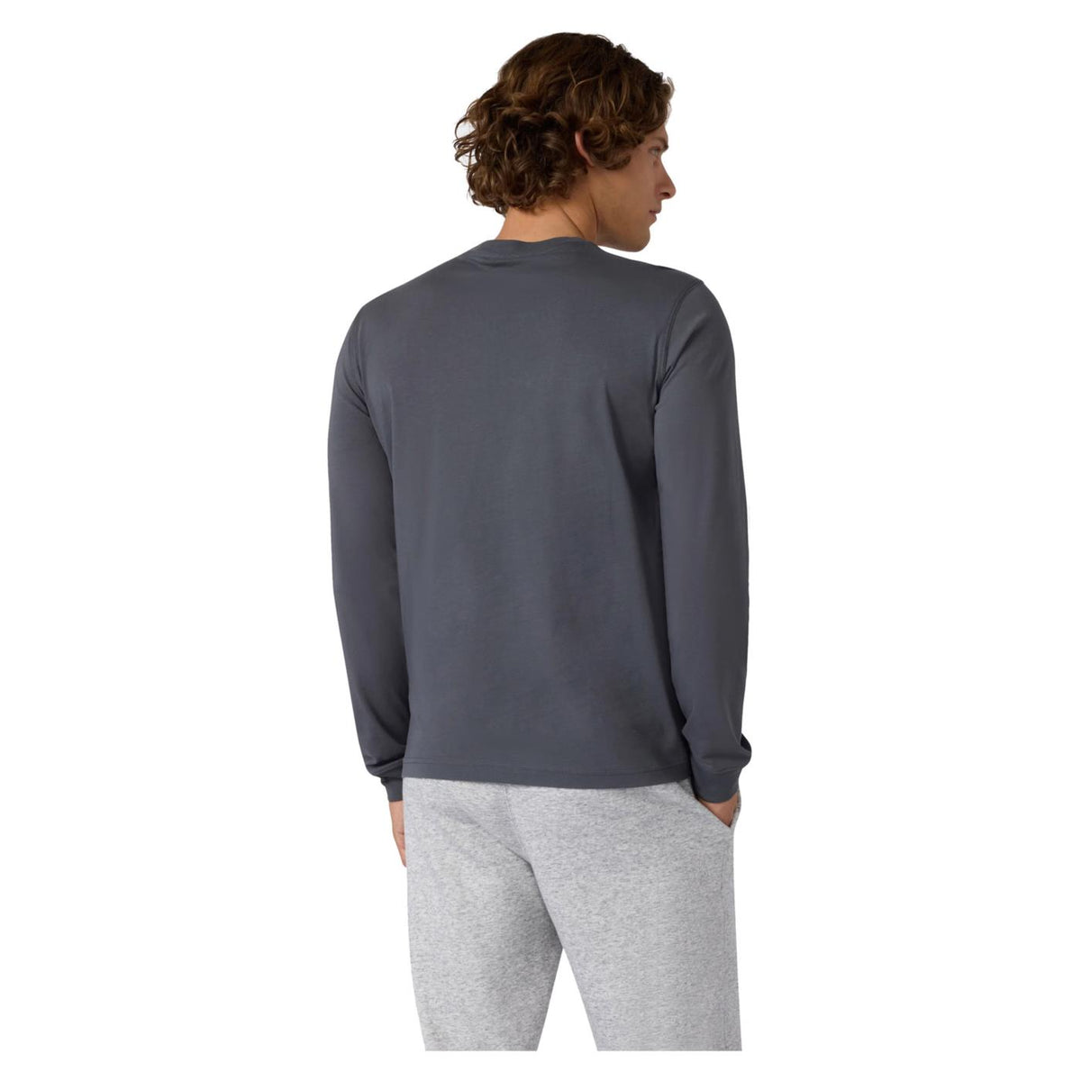 CHAMPION CREWNECK LONG SLEEVE TEE - Grigio scuro - vista 3