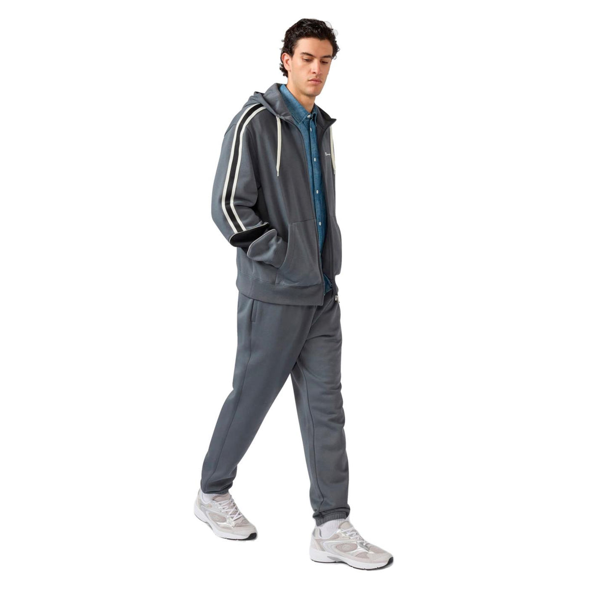 CHAMPION HOODED FULL ZIP SUIT - Grigio scuro - vista 2