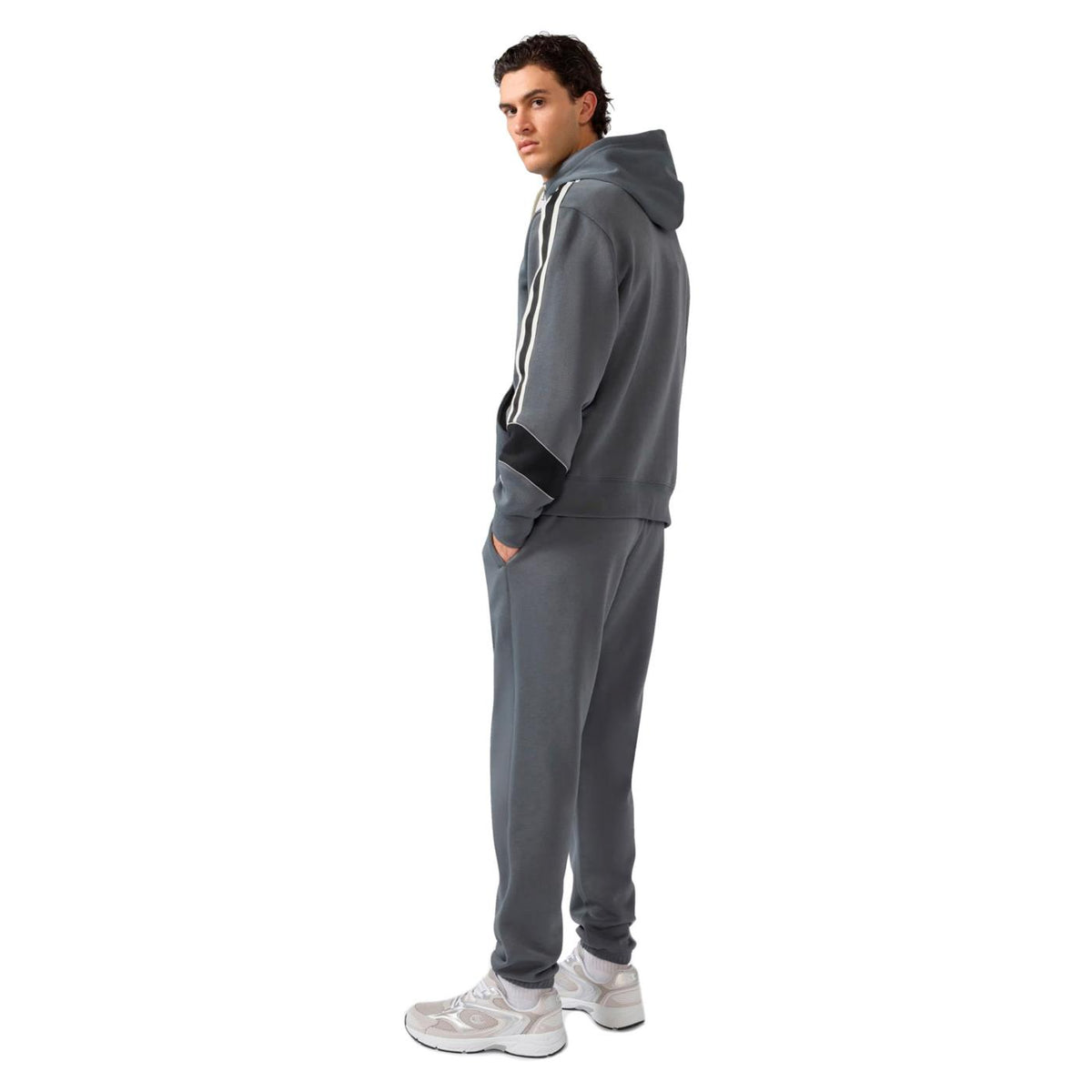 CHAMPION HOODED FULL ZIP SUIT - Grigio scuro - vista 3