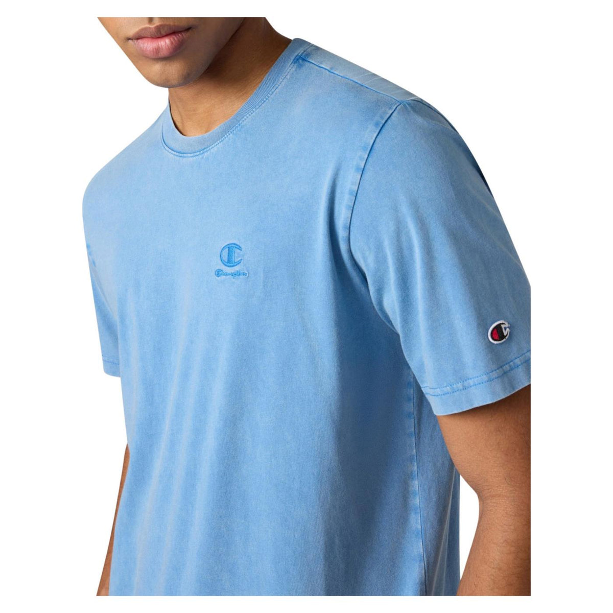 CHAMPION M SHORT SLEEVE TEE - Azzurro - vista 3