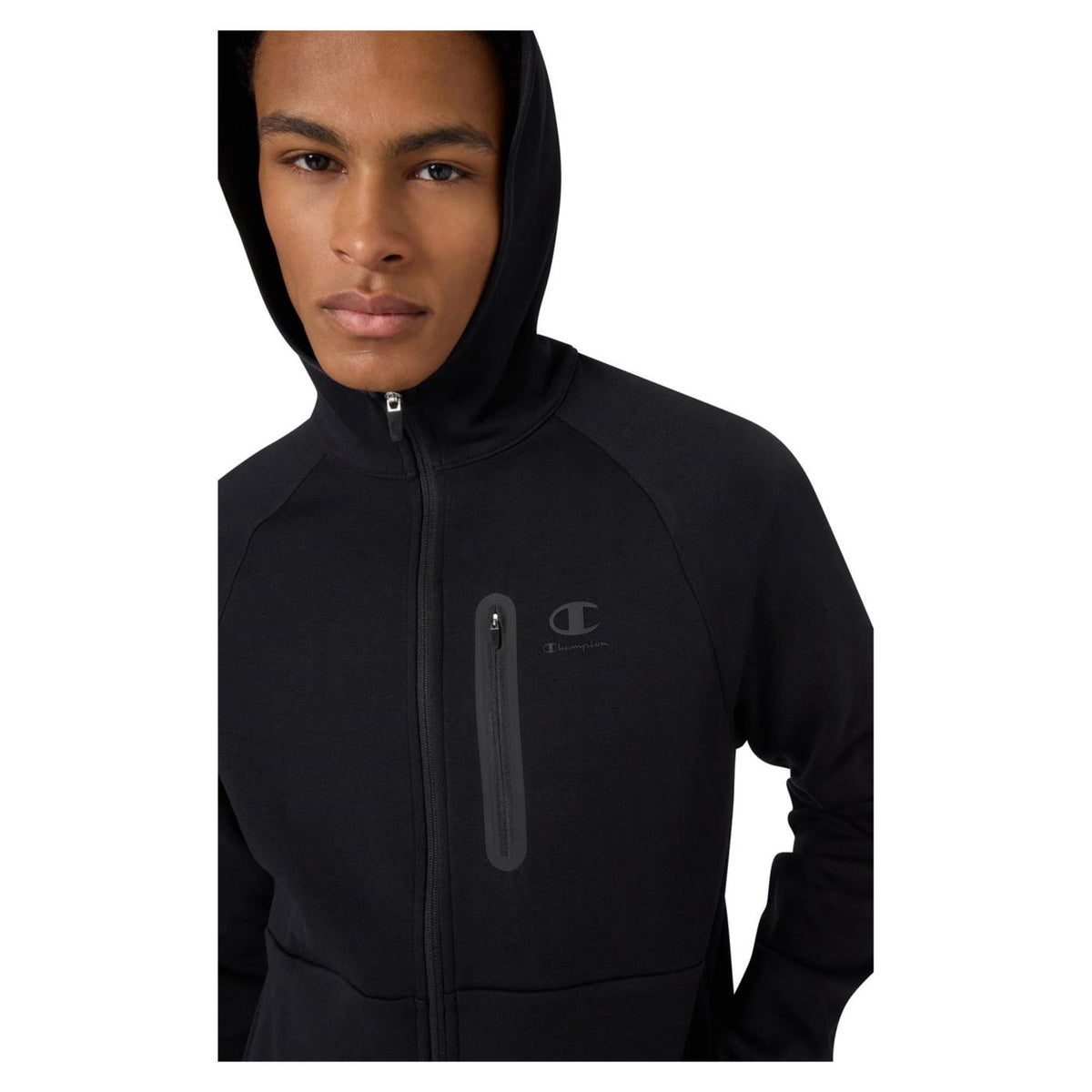 CHAMPION M HOODED FULL ZIP SUIT - Nero - vista 3