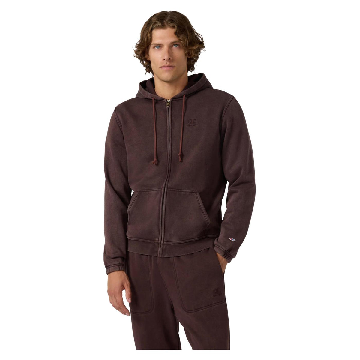 CHAMPION FZ HOODIE SWEATSHIRT - Marrone scuro - vista 2