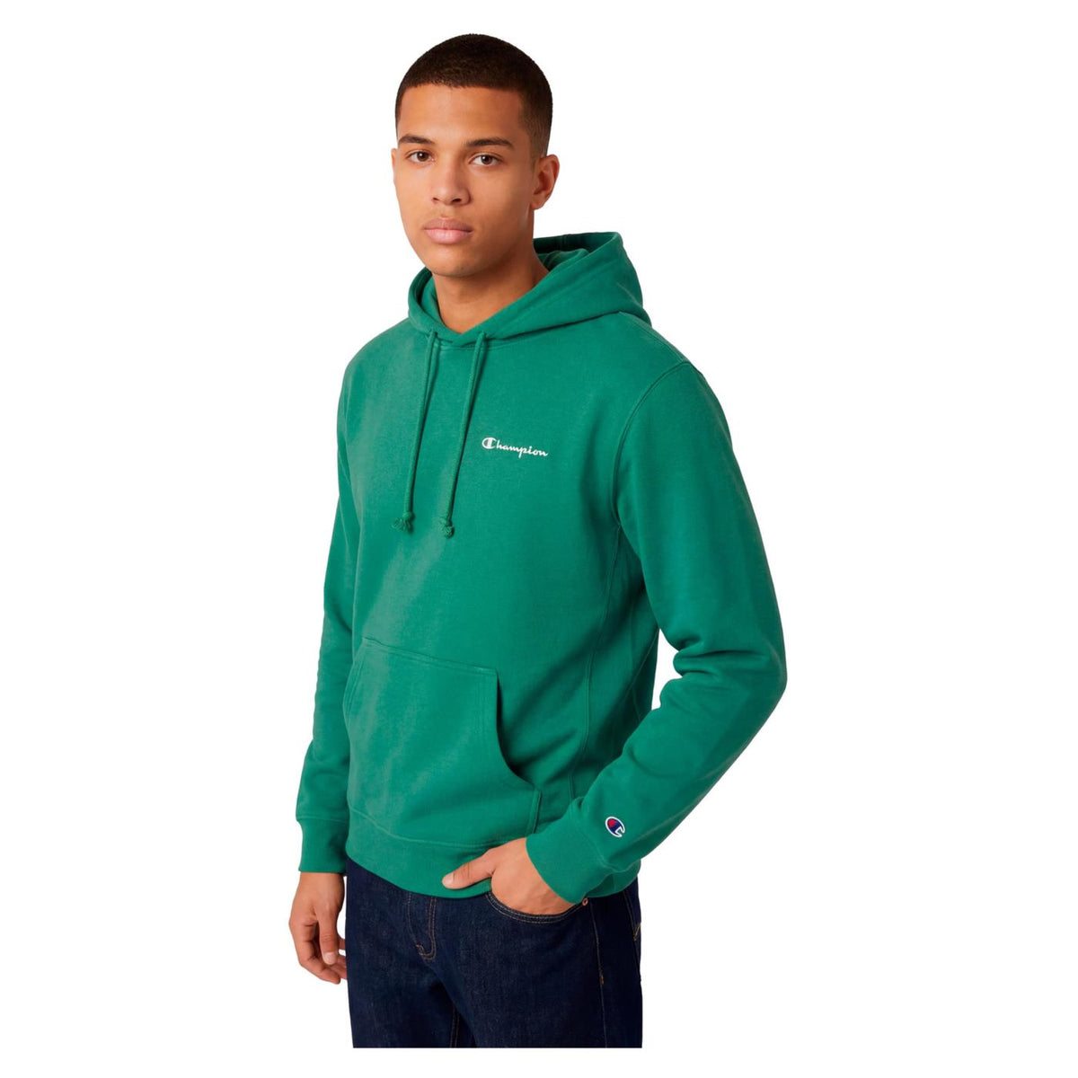 CHAMPION M HOODED SWEATSHIRT - Verde - immagine principale