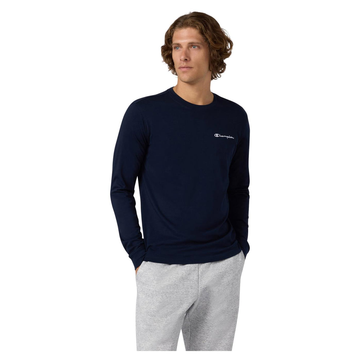 CHAMPION CREWNECK LONG SLEEVE TEE - Blu - immagine principale