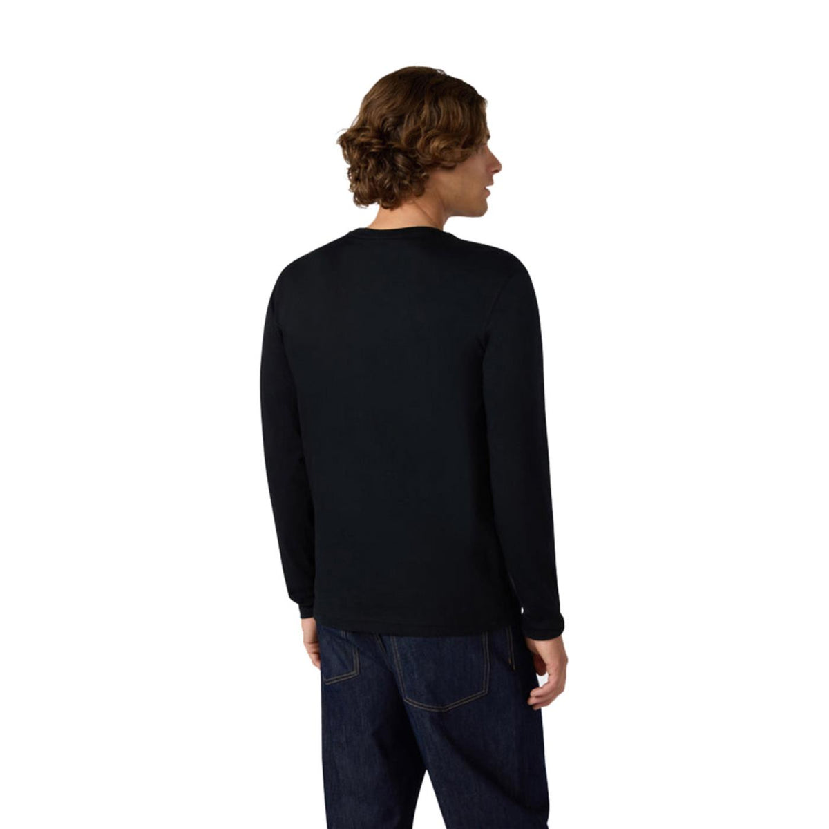 CHAMPION CREWNECK LONG SLEEVE TEE - Nero - vista 3