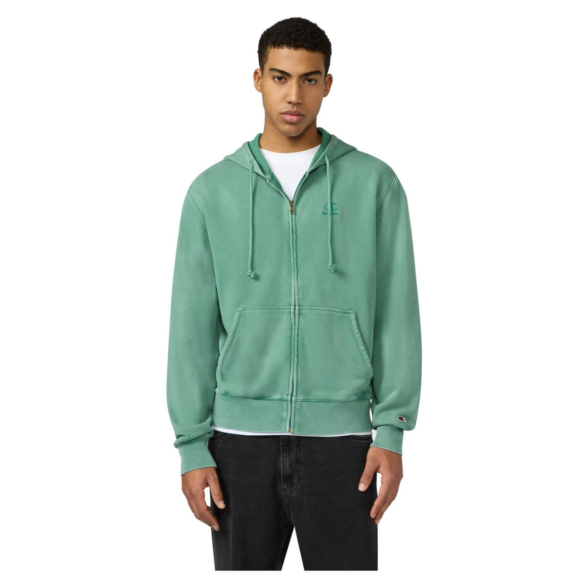 CHAMPION M HOODED FZ SWEATSHIRT - Verde - immagine principale