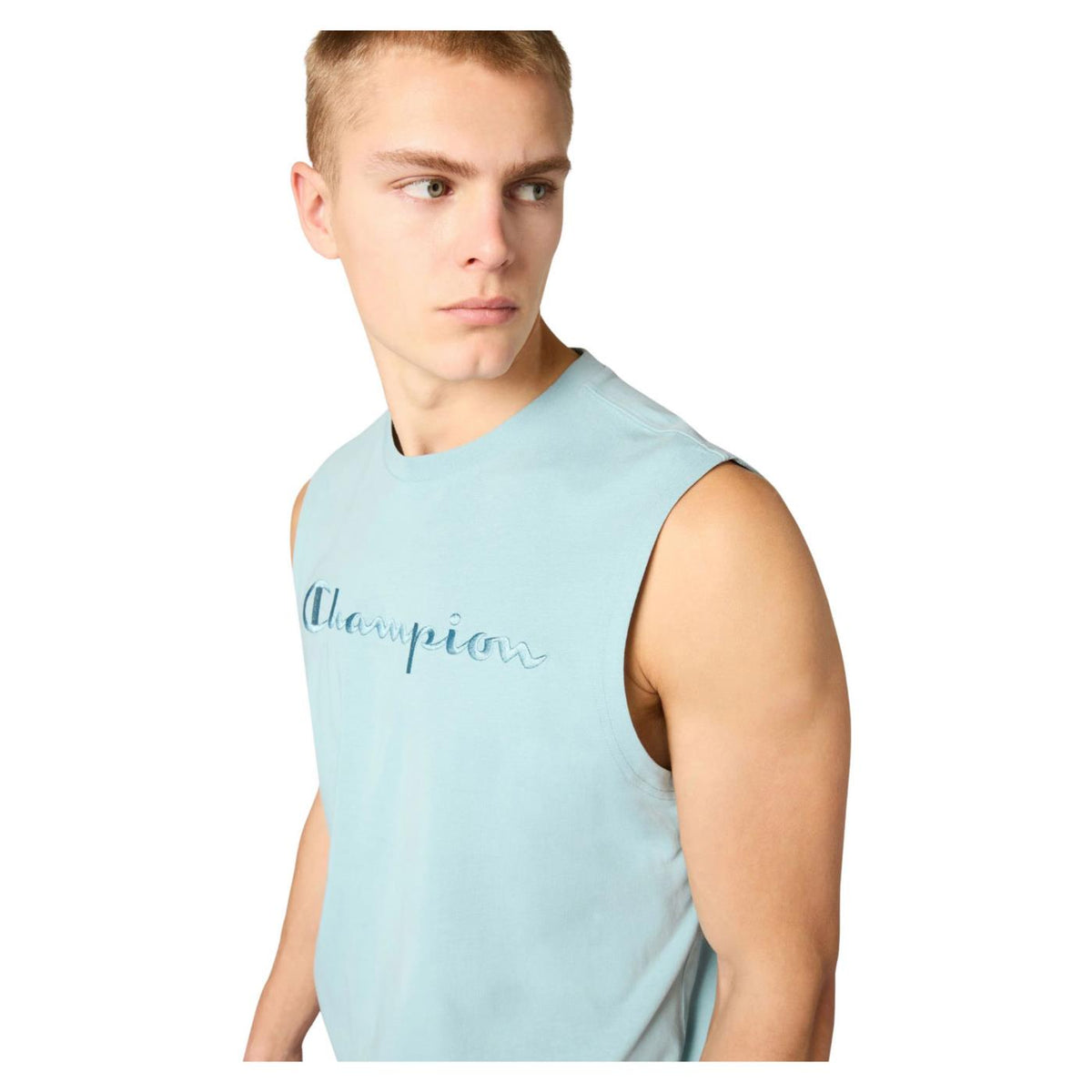 CHAMPION M SLEVELESS TEE - Azzurro - vista 3