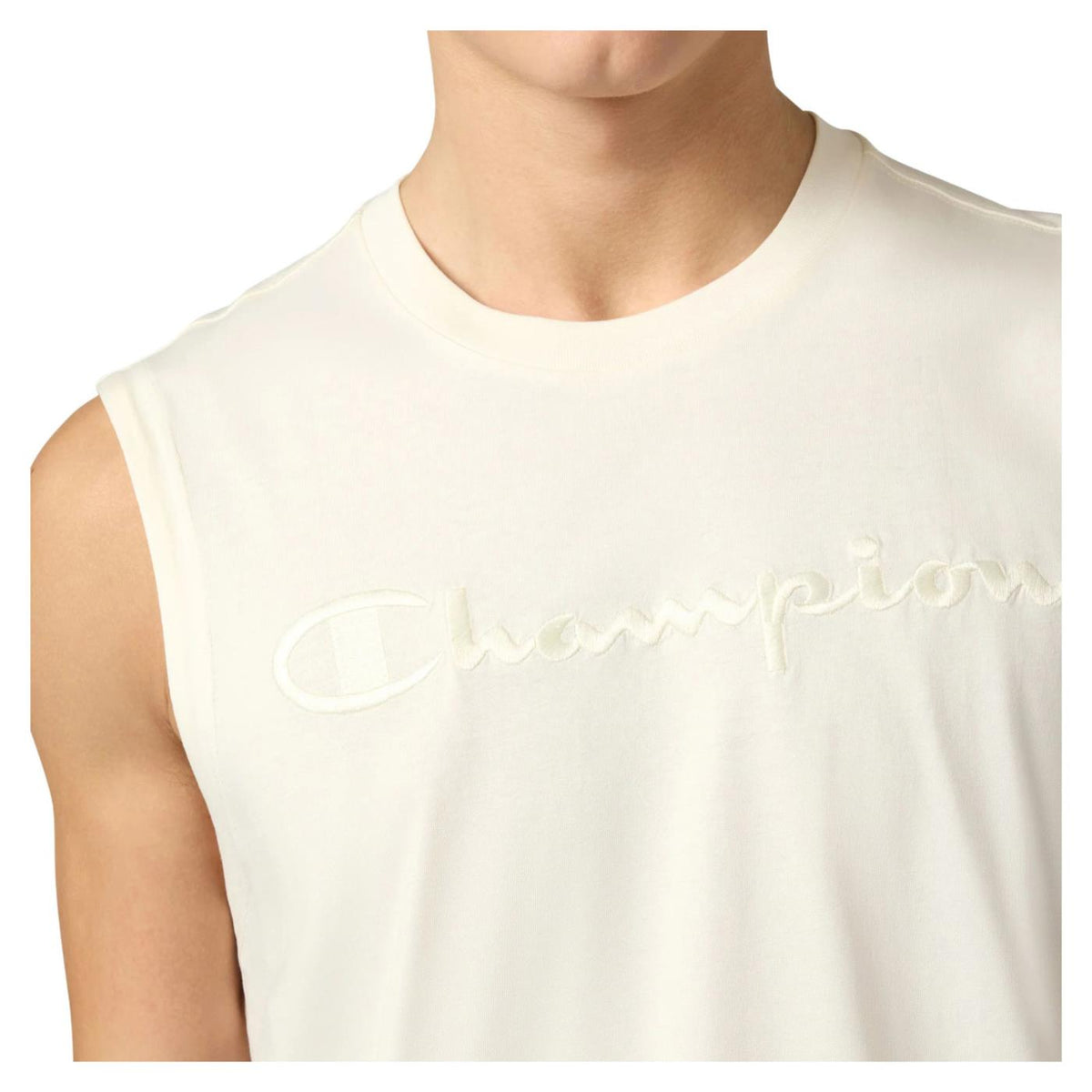 CHAMPION M SLEVELESS TEE - Bianco - vista 3