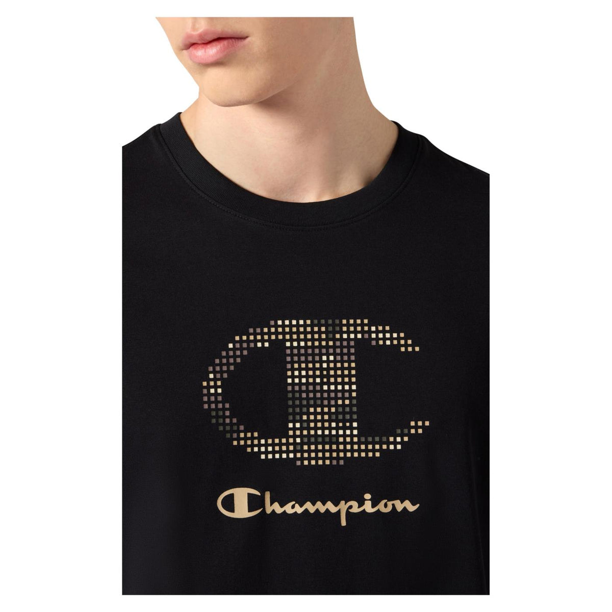 CHAMPION M CREWNECK T-SHIRT - Nero - vista 3