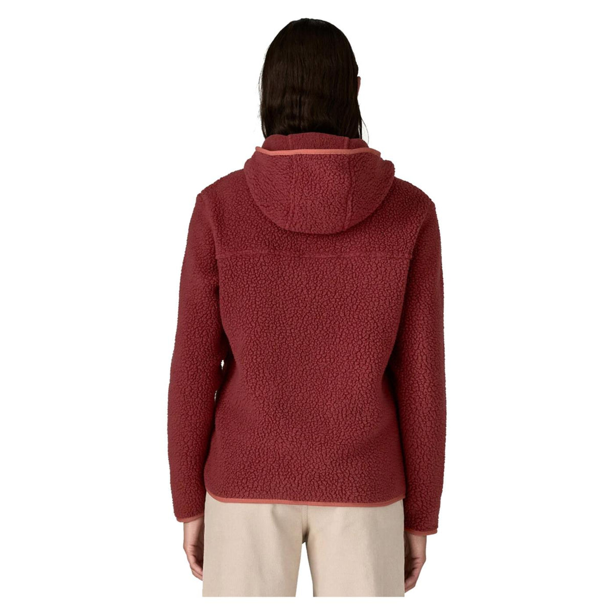 PATAGONIA WOMAN RETRO PILE HOODY - Bordeaux - vista 3
