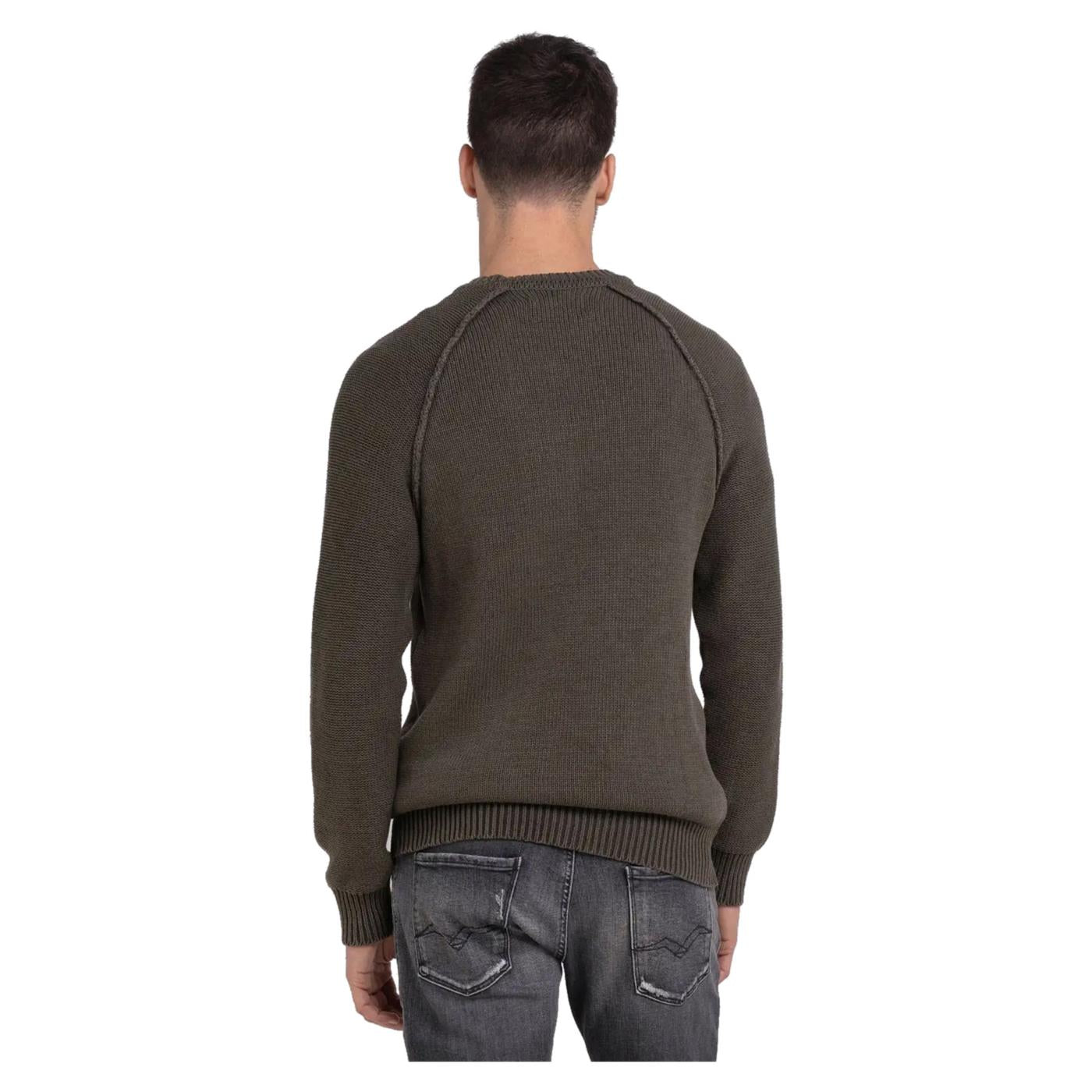 REPLAY MAGLIONE UOMO - Verde militare - vista 2