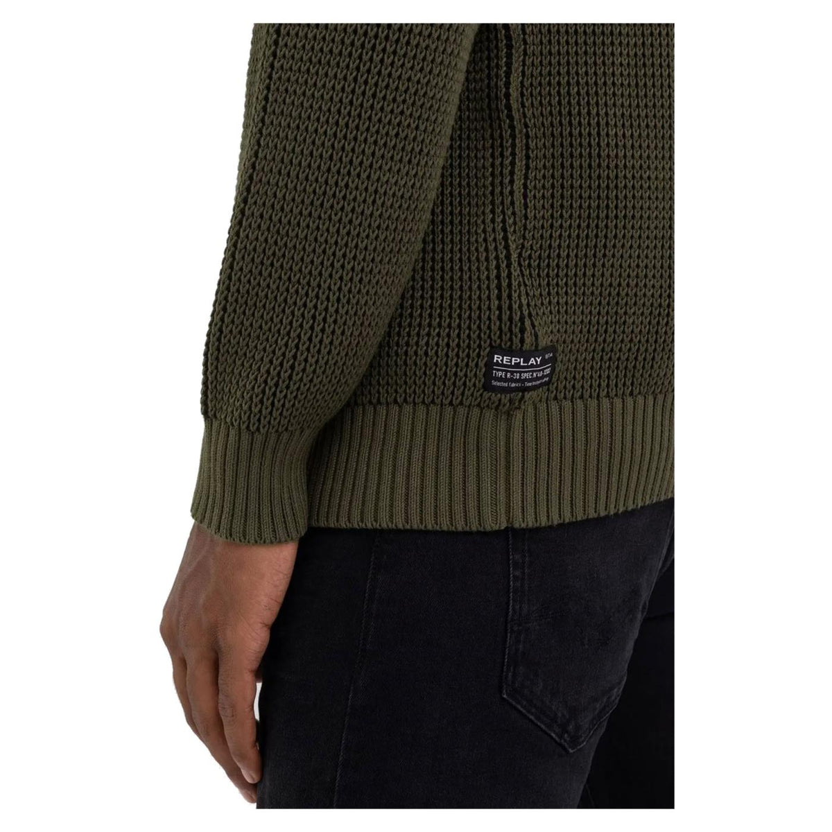 REPLAY MAGLIONE UOMO - Verde militare - vista 5