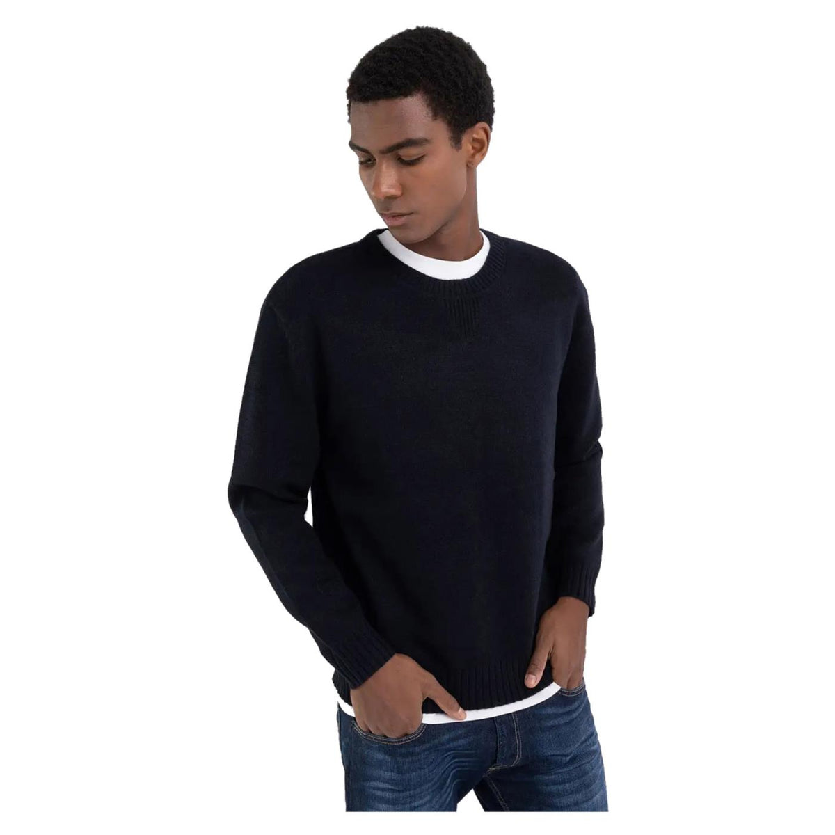REPLAY MAGLIONE UOMO - Blu - vista 3
