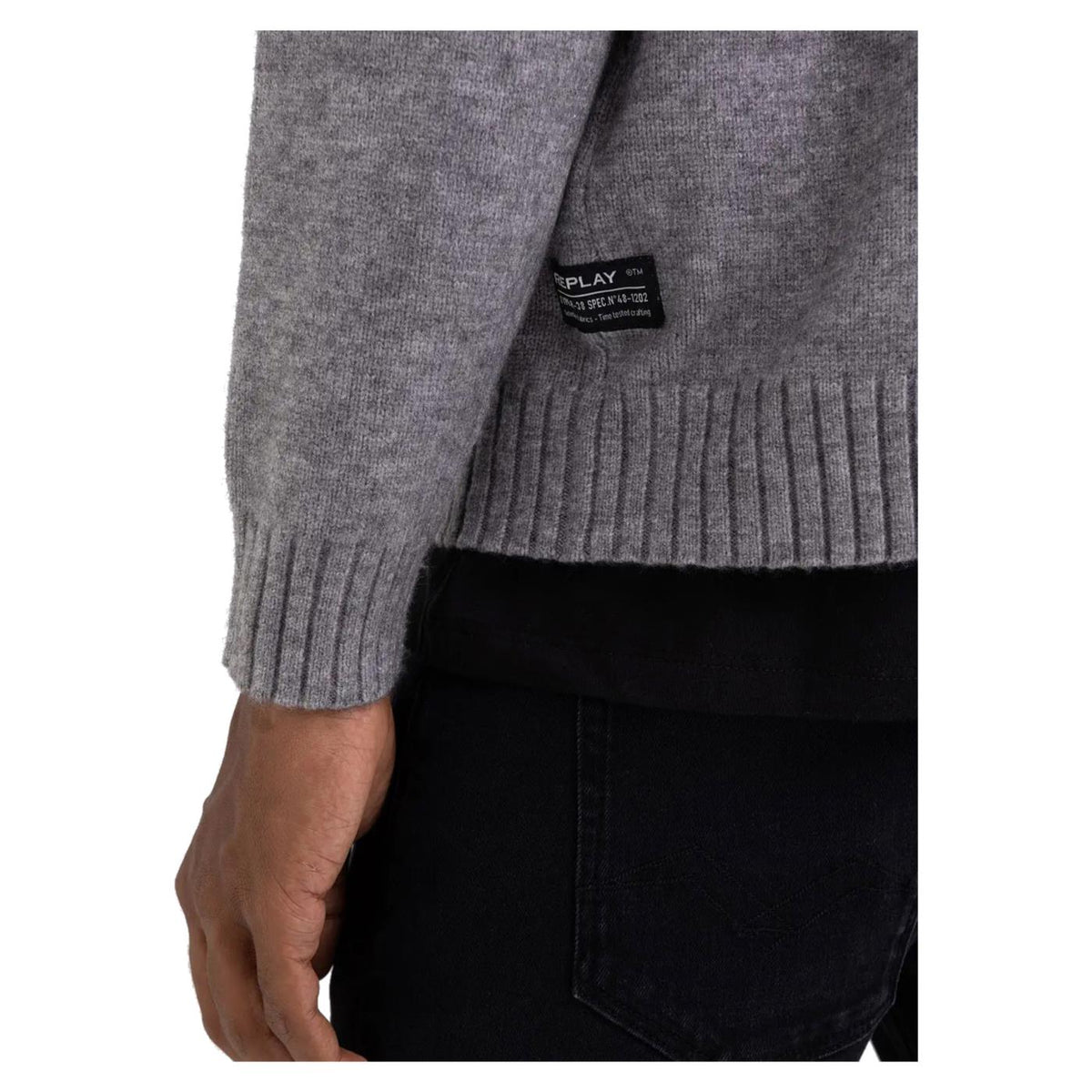 REPLAY MAGLIONE UOMO - Grigio chiaro - vista 5