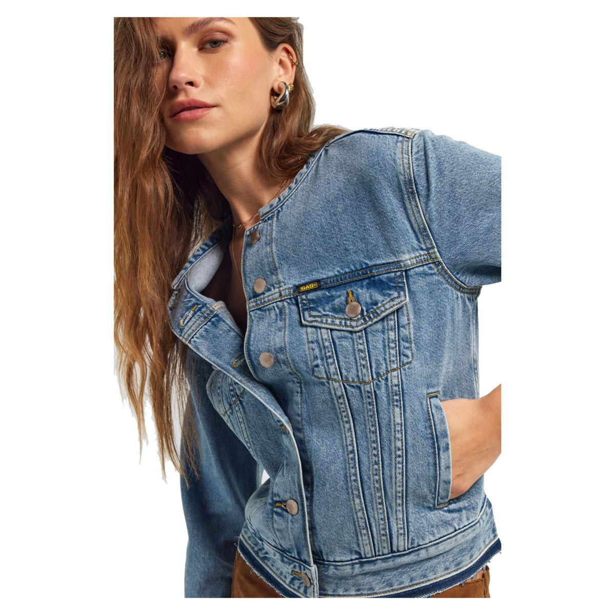 GAS JACKET W NEW ELLEN DENIM - seconda immagine