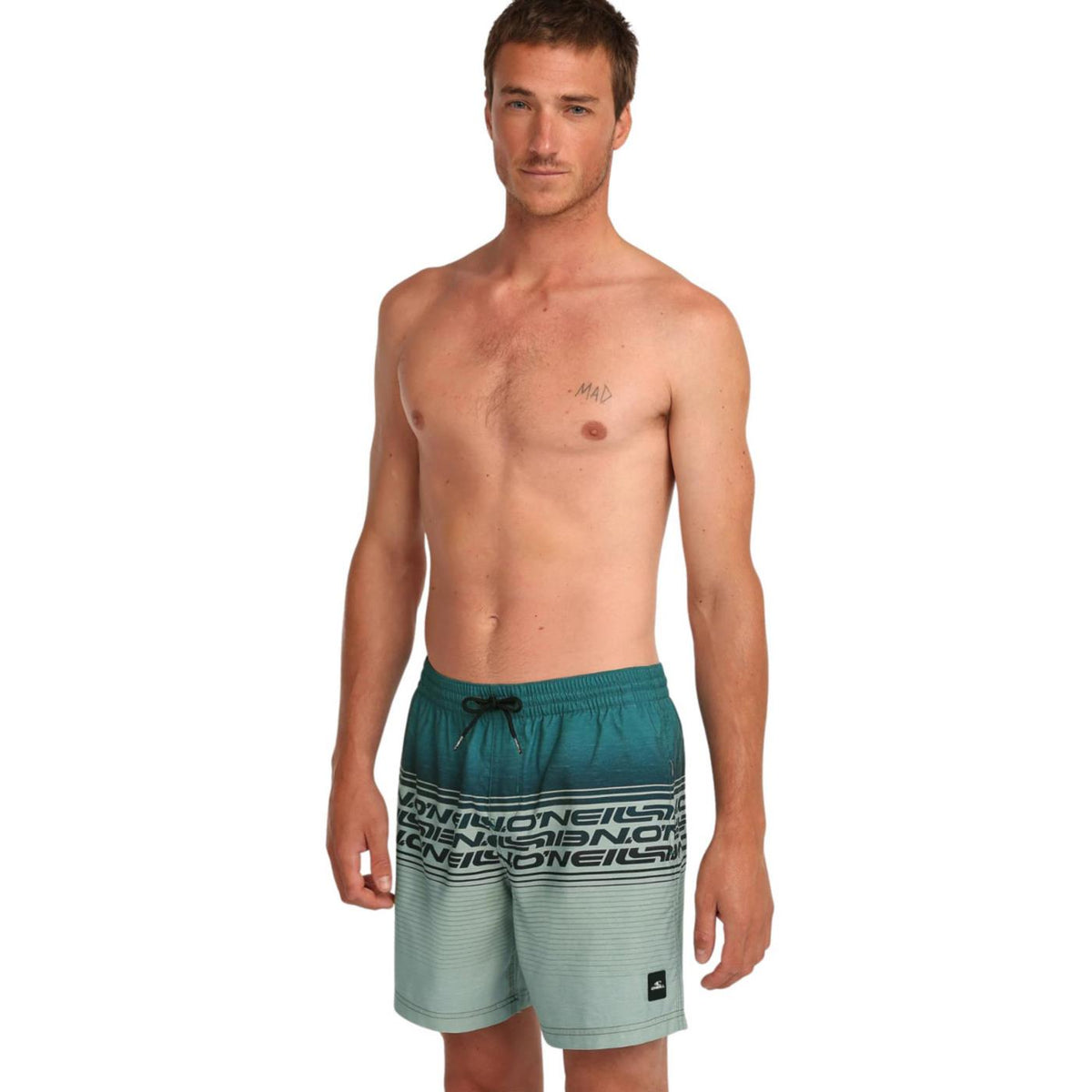 O'NEILL LOGO STRIPE 16 SWIMSHORTS - Verde - immagine principale