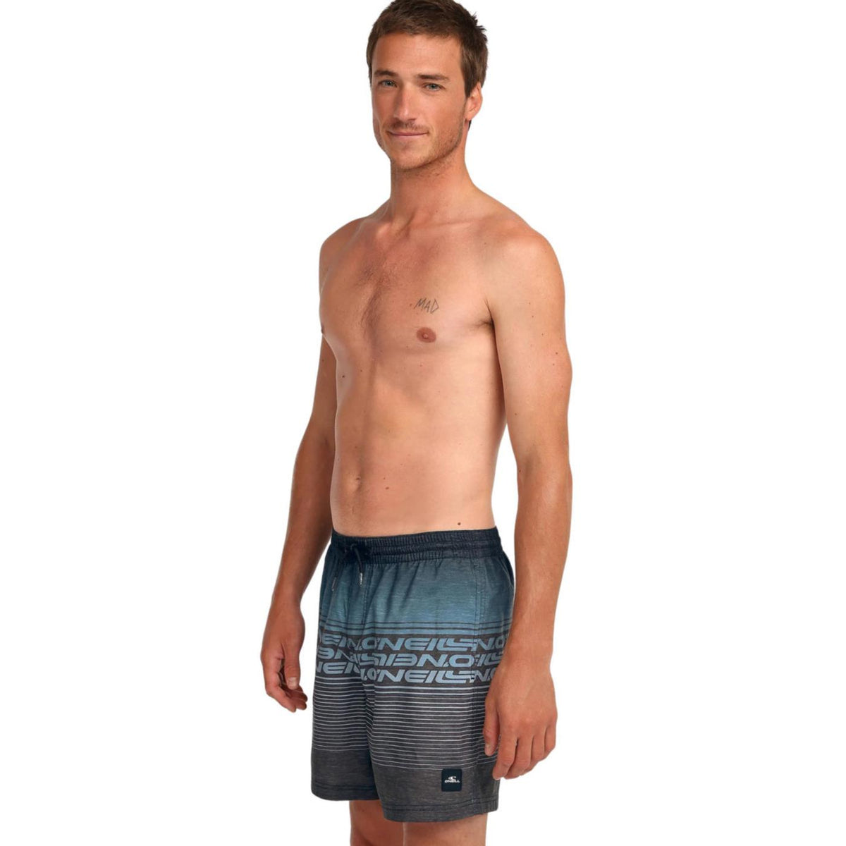 O'NEILL LOGO STRIPE 16 SWIMSHORTS - Grigio scuro - immagine principale