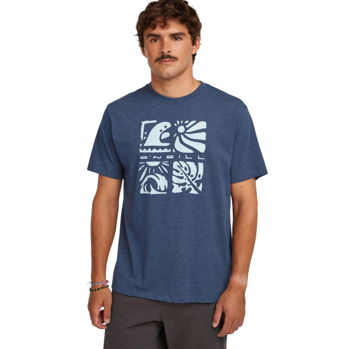 O'NEILL MELANGE FRONT PRINT TEE - Denim - immagine principale