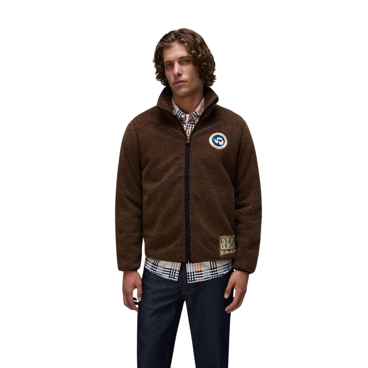 NAPAPIJRI T-ARCHIVE FLEECE FULL ZIP - Marrone scuro - immagine principale