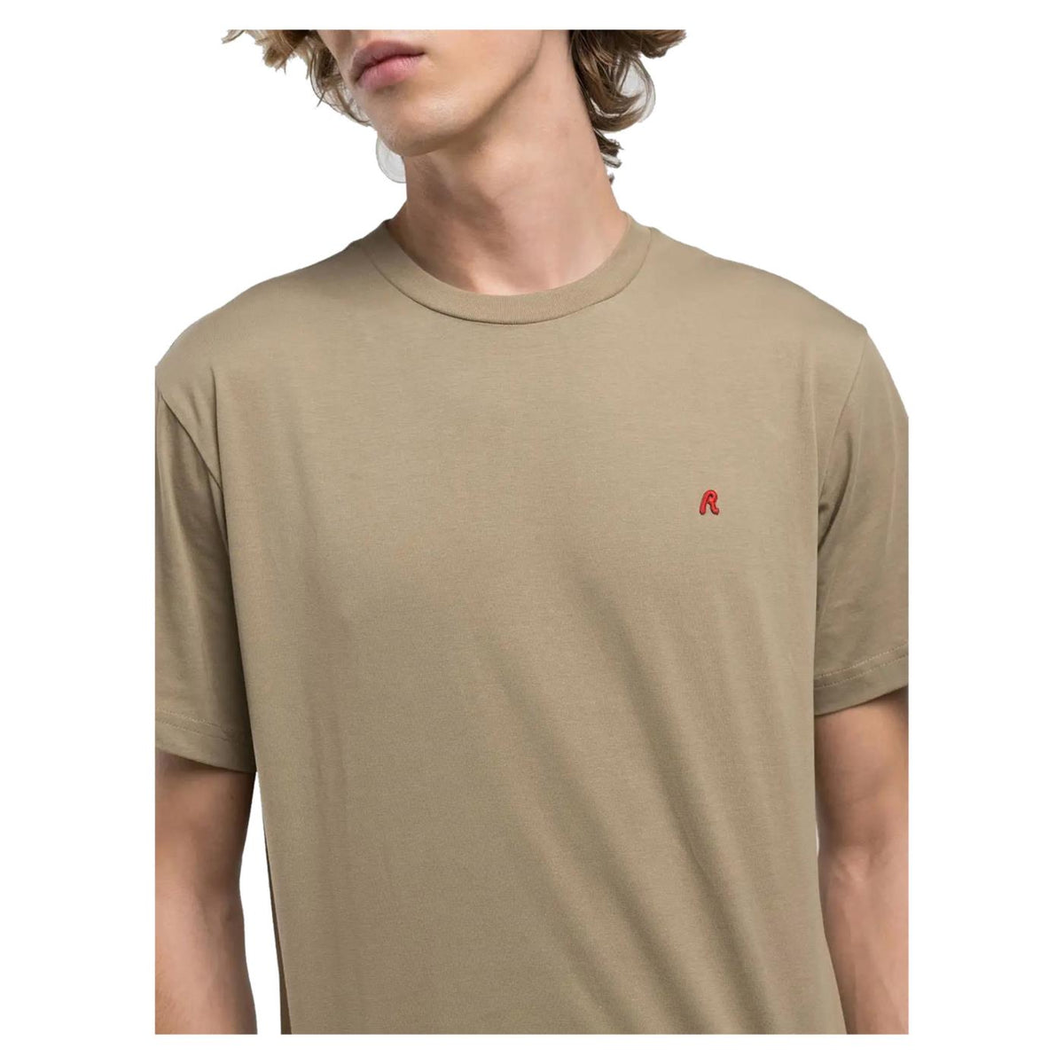 REPLAY TEE JERSEY WITH EMBROIDERY