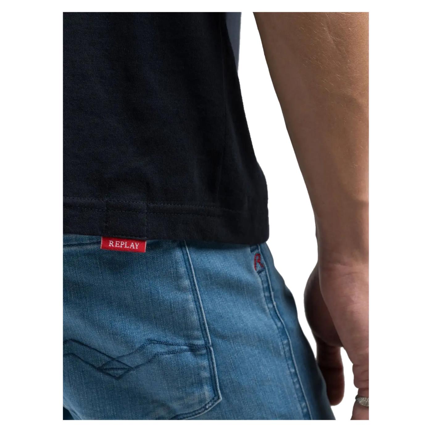 REPLAY TEE JERSEY CON RICAMO