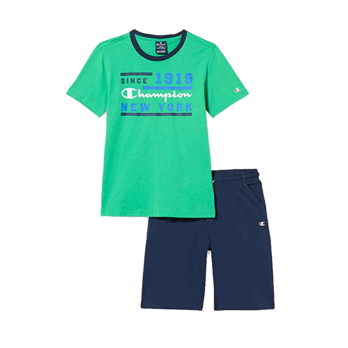 CHAMPION JR SET T-SHIRT+SHORTS - Verde - immagine principale