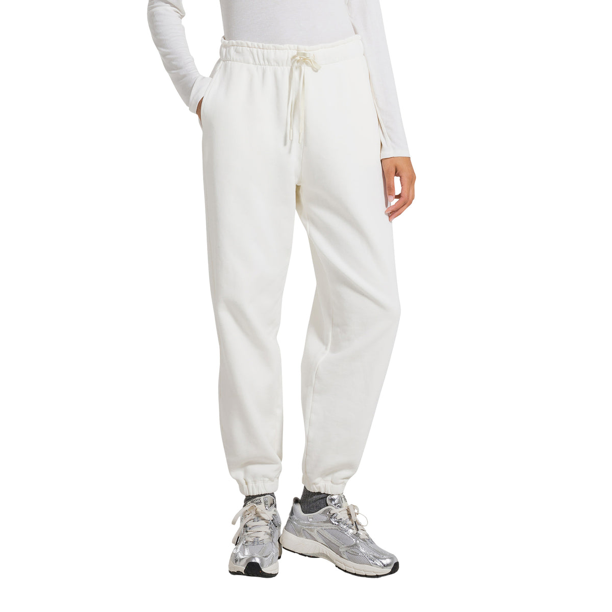 DEHA PANTALONE BALLOON FELPA - Bianco - immagine principale