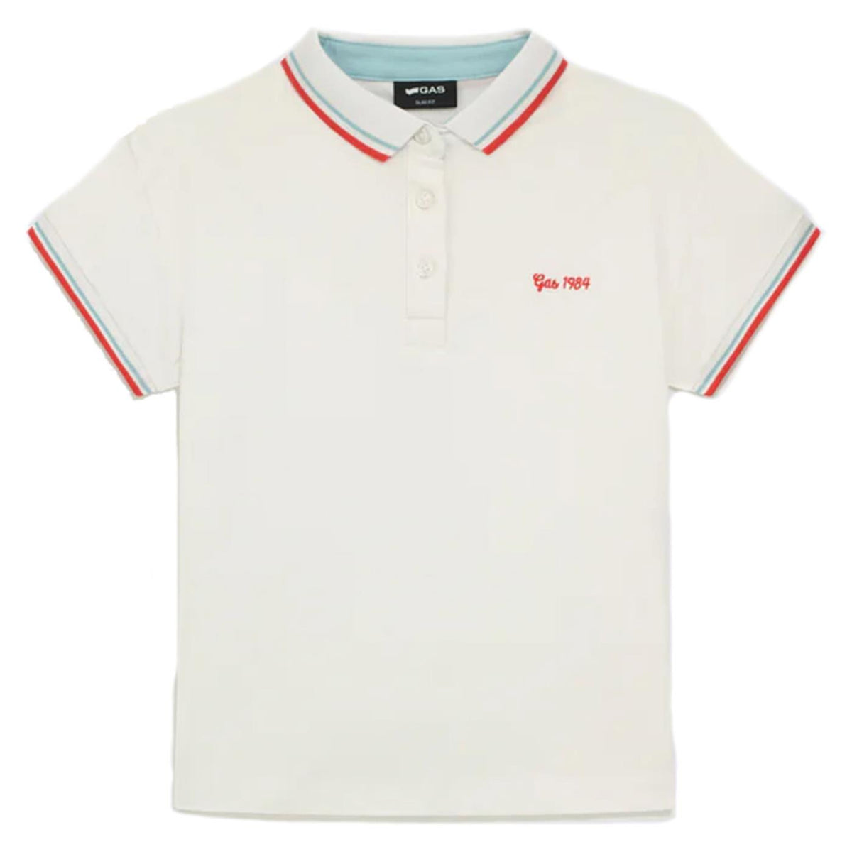GAS POLO W RAFFY MC STRIPES - Bianco - vista 2