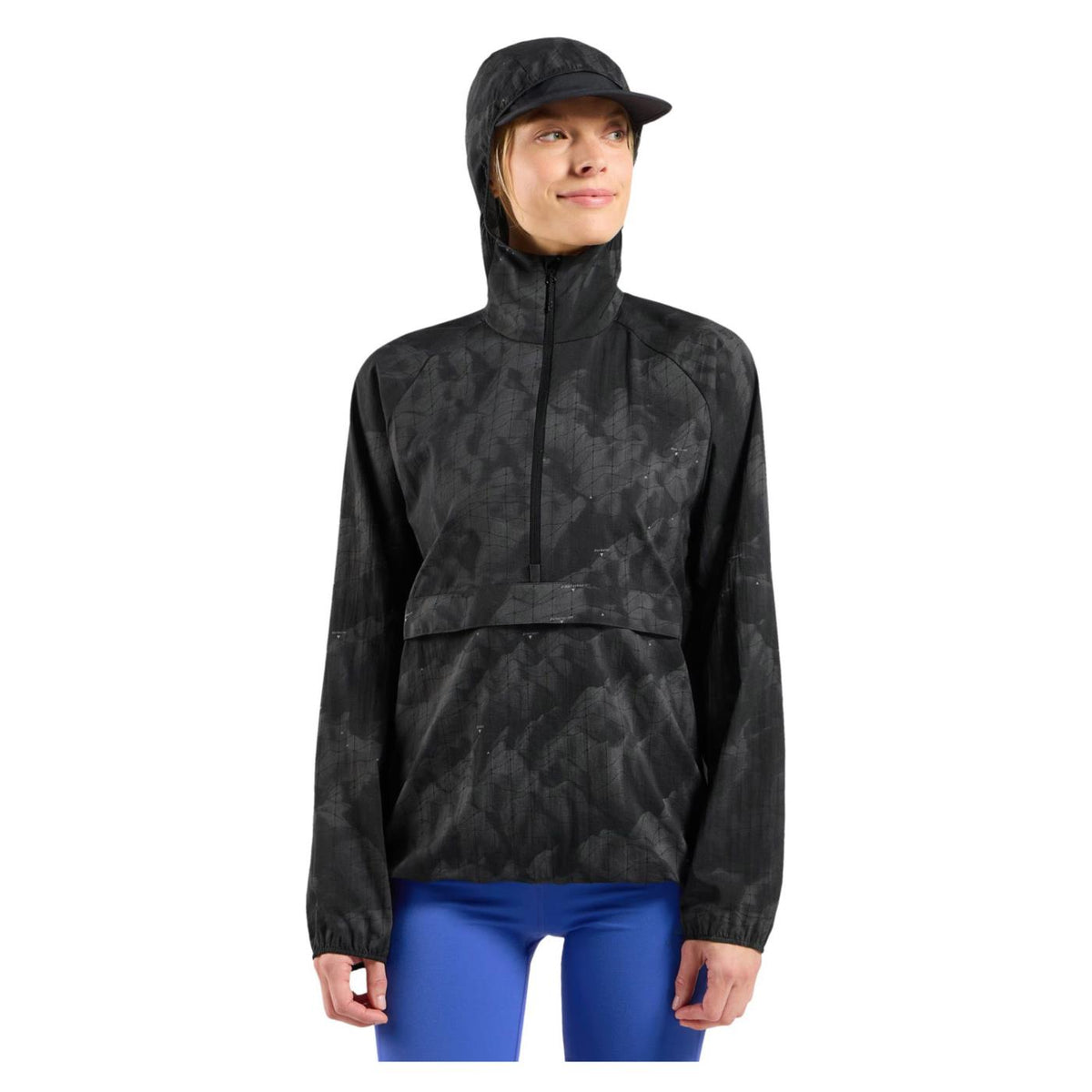 ODLO W ZEROWEIGHT PRINT JACKET - C1-nero - immagine principale