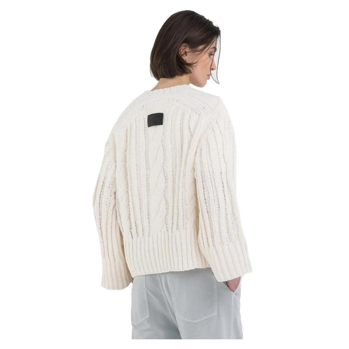 REPLAY MAGLIONE CROPPED TRECCE - seconda immagine