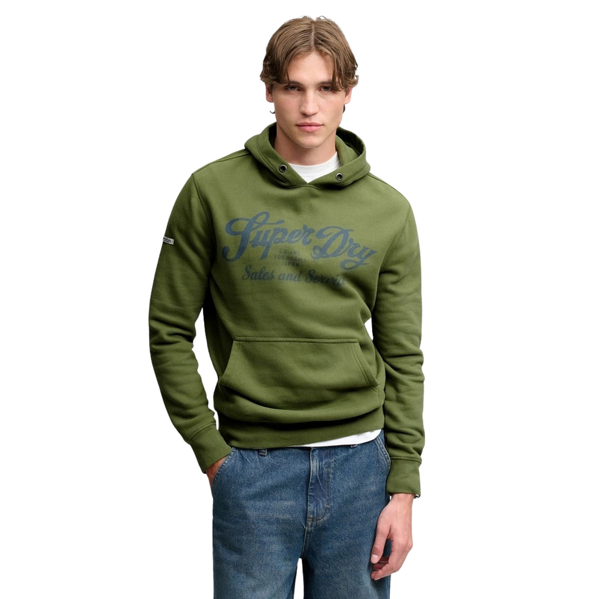 SUPERDRY VINTAGE SCRIPT HOOD - Militare - immagine principale