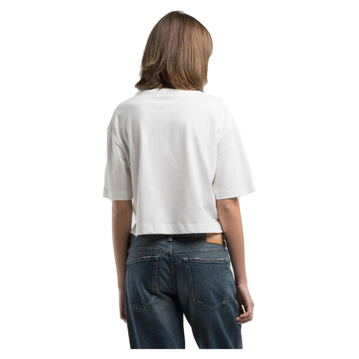 REPLAY TEE CROPPED STAMPATA - seconda immagine