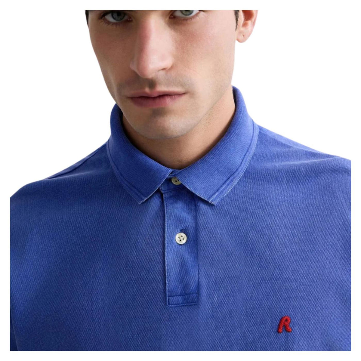 REPLAY POLO MC UOMO CON RICAMO - Blu Royal - vista 3
