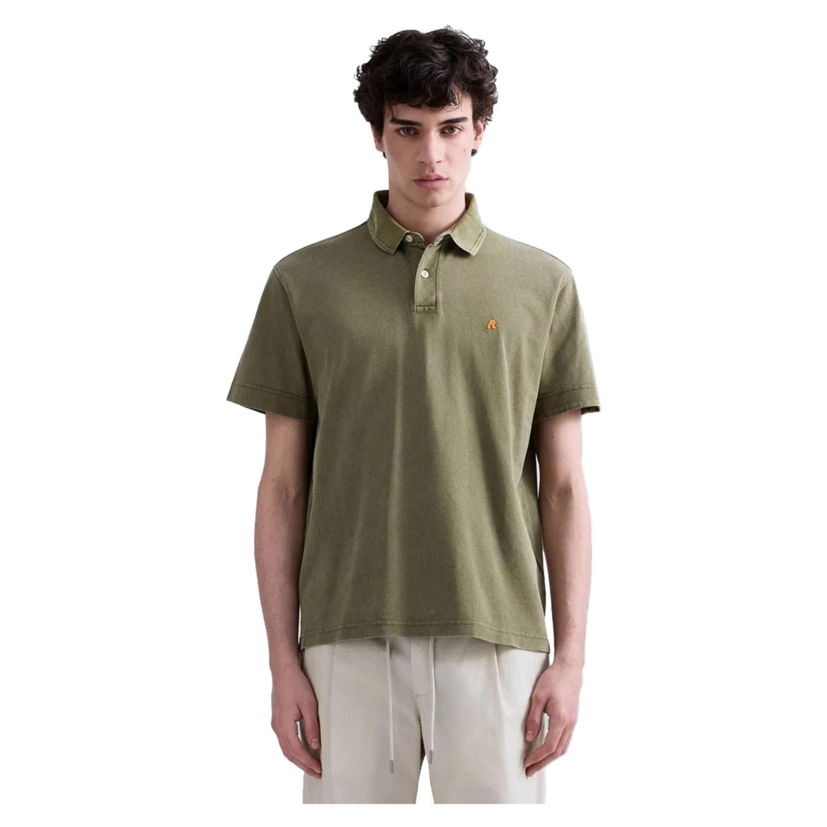 REPLAY POLO MC UOMO CON RICAMO - Militare - immagine principale