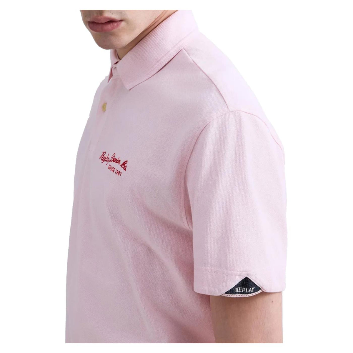 REPLAY POLO MC UOMO - Rosa - vista 3