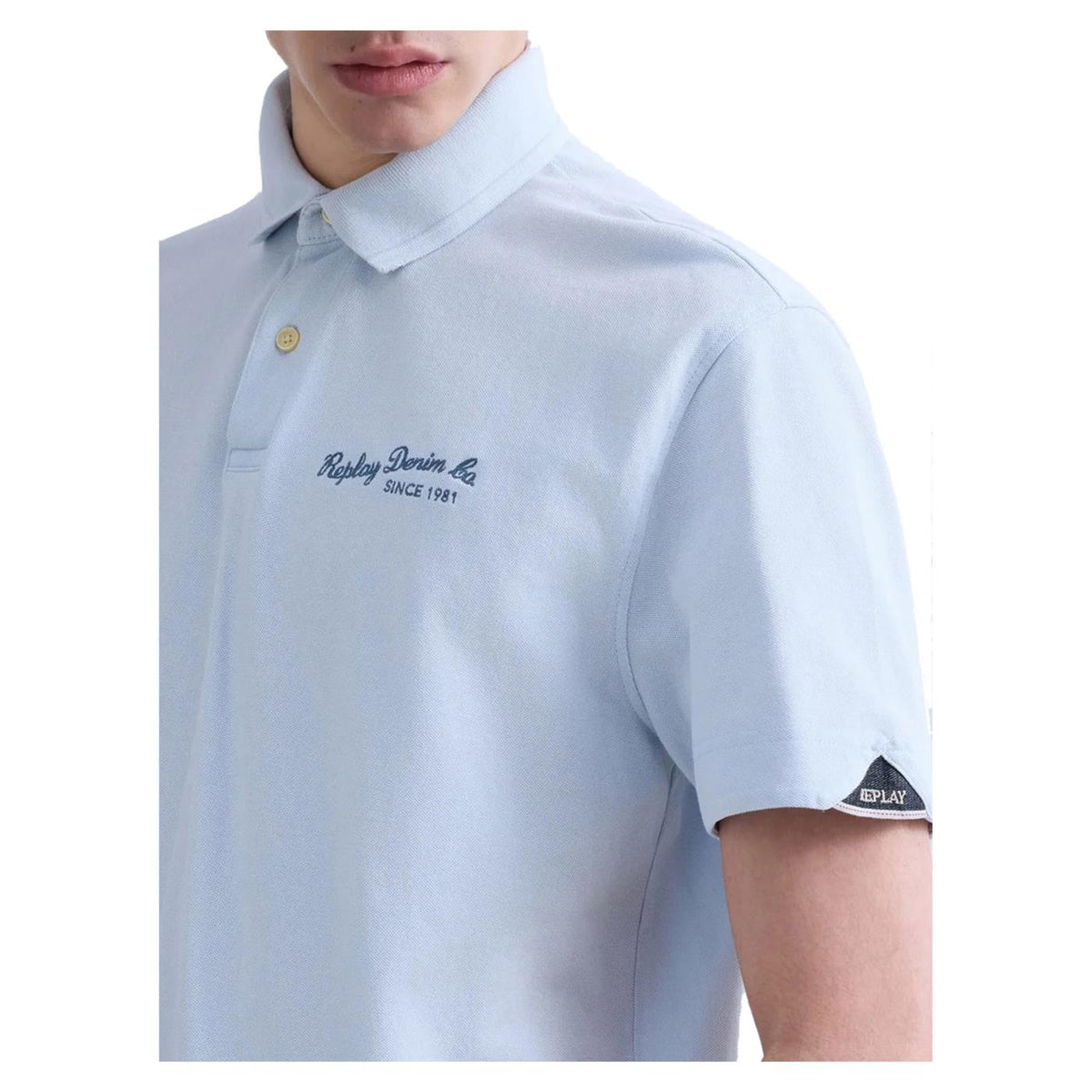 REPLAY POLO MC UOMO - Azzurro - vista 3