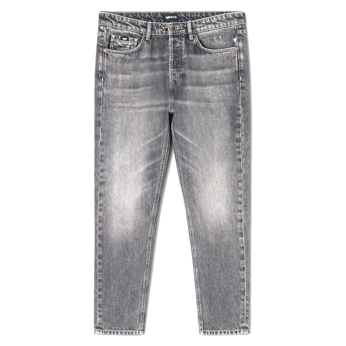 GAS TORN REAL BLACK DENIM